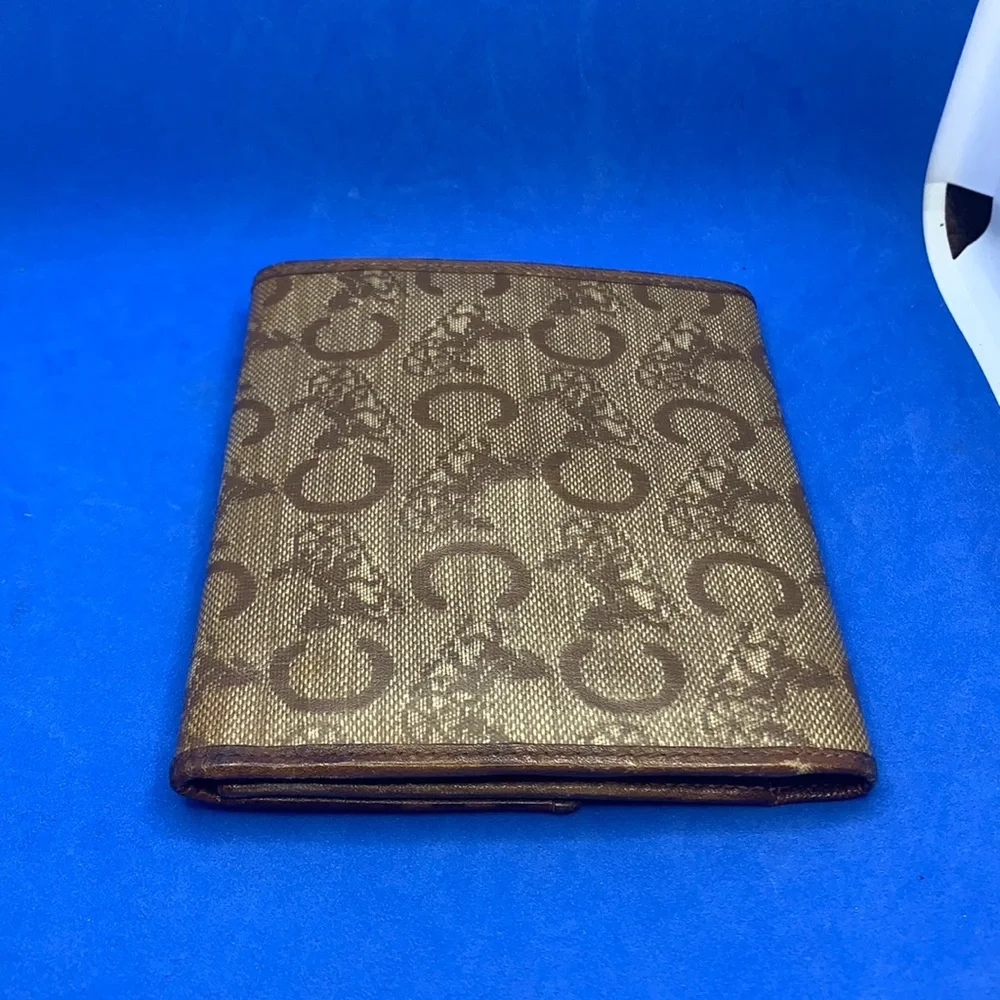 VINTAGE CELINE HORSE CARRIAGE‎ BEIGE MONOGRAM Wallet